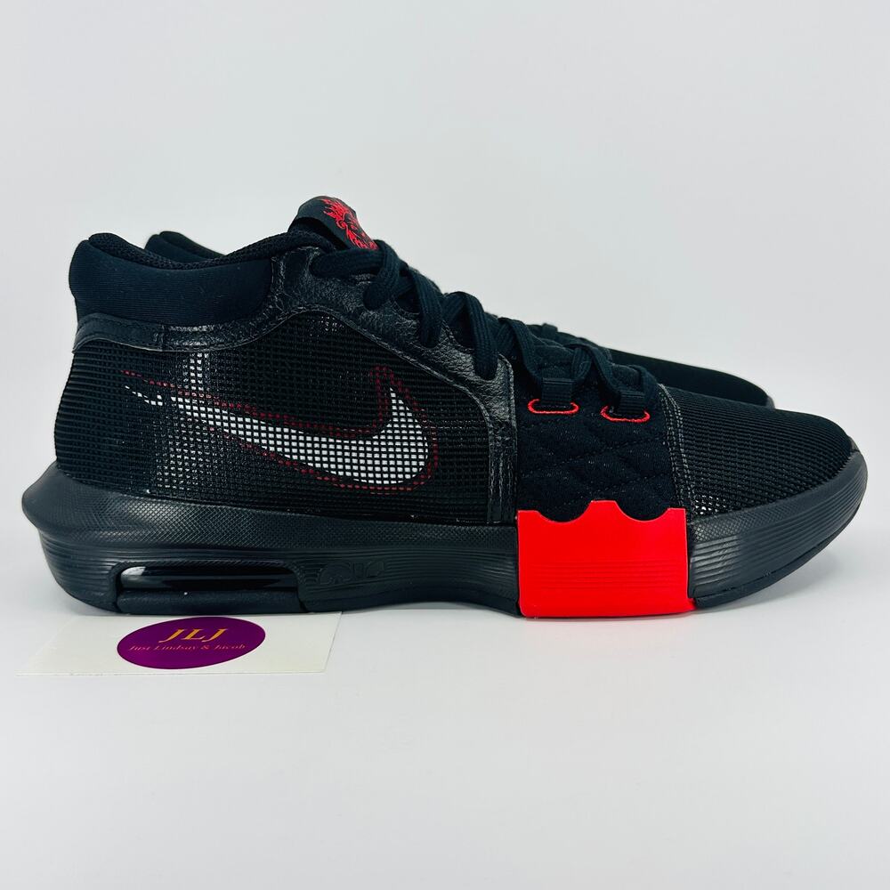 Nike Men's LeBron Witness 8 Basketball Shoes Black Red FB2239-005 Size 10